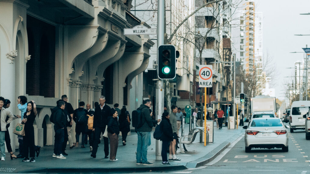 The streets of the city of Perth