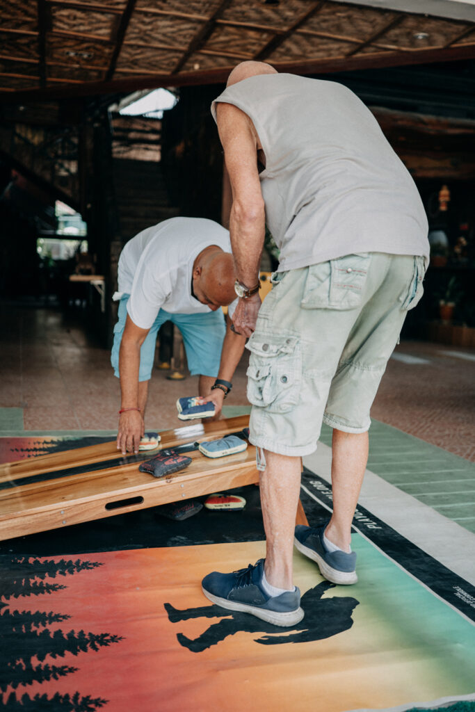 The game of Cornhole in Cebu